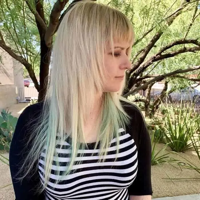 Layered Blonde Bangs