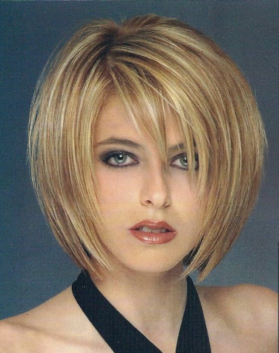 bob cut with layers for oval face