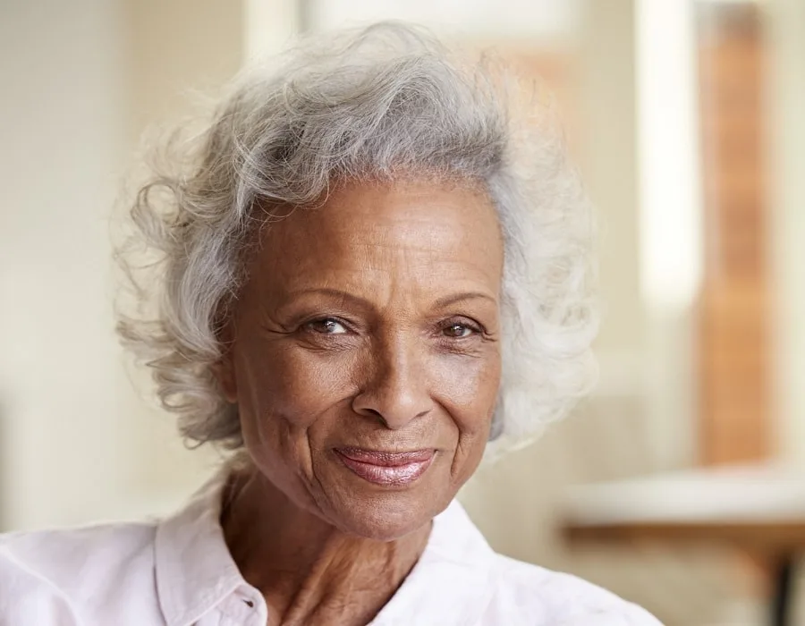 layered bob for black women over 60