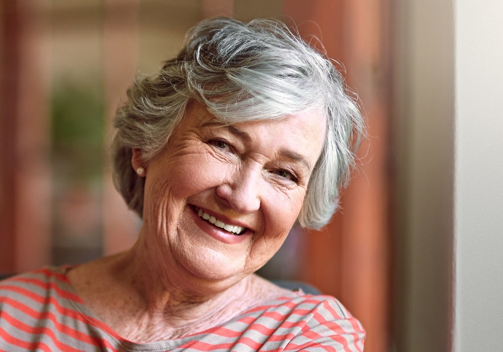layered bob hairstyle for over 60