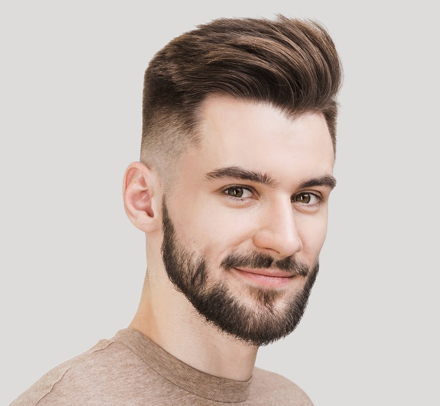 layered hair with undercut for men