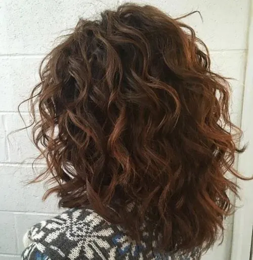 layered haircut for curly hair