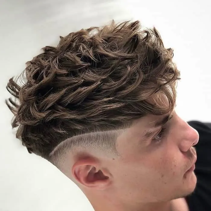 textured layered hair for men