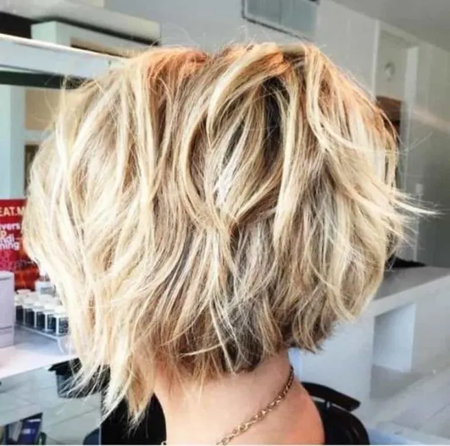 short layered inverted bob