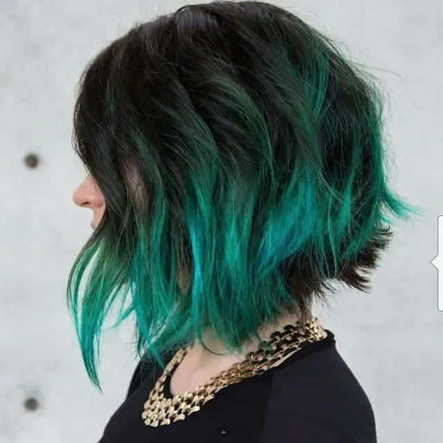 Layered and Colored Inverted Bob Cut