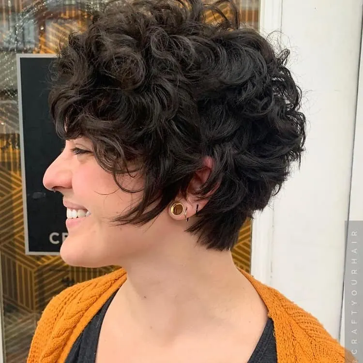 layered curly pixie
