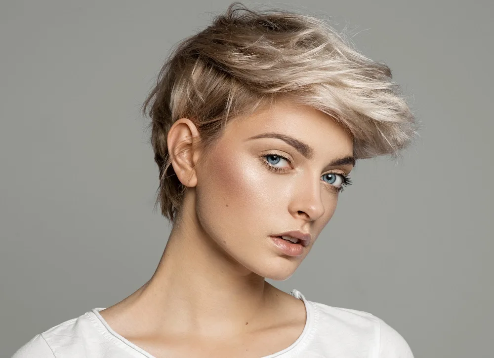 layered pixie cut for thick hair