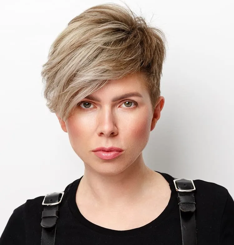 thick layered pixie haircut