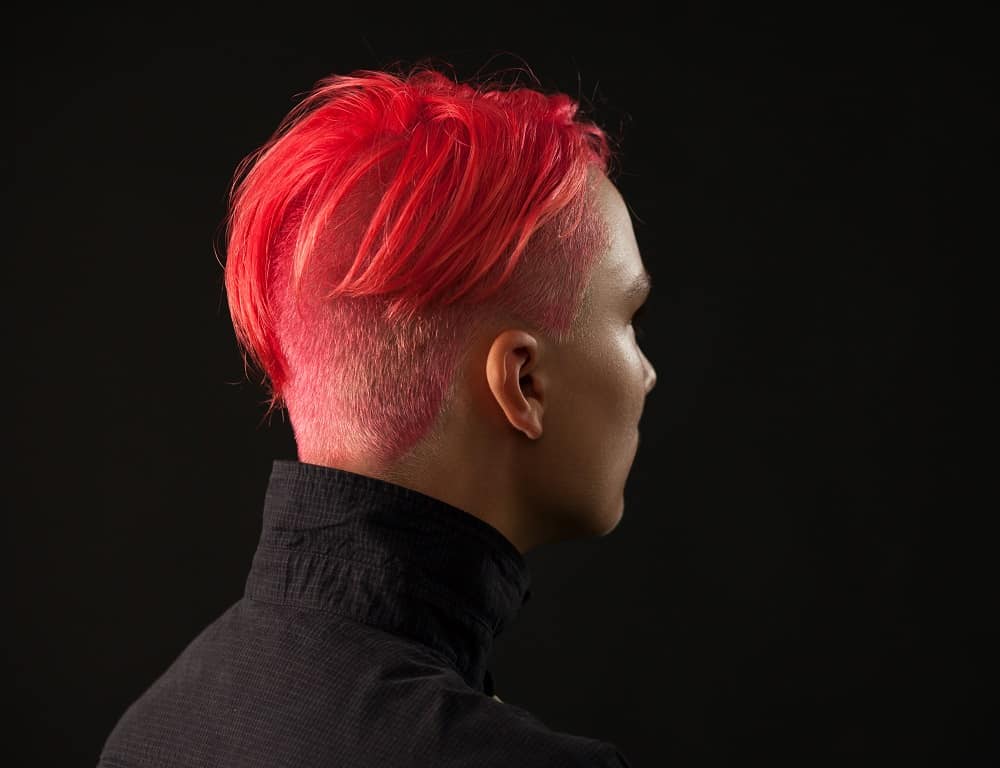 layered red hair for men