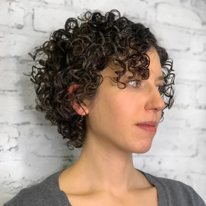 Layered Short Curly Bob