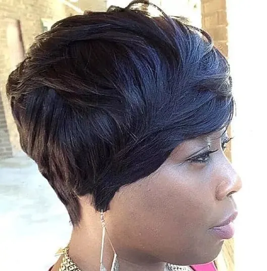 layered short sew in weave hairstyle