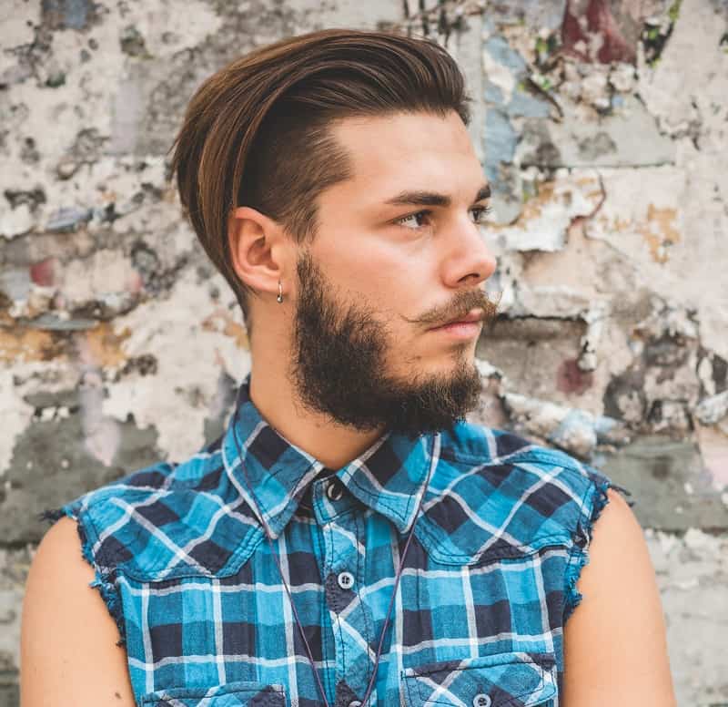 layered slick back undercut 