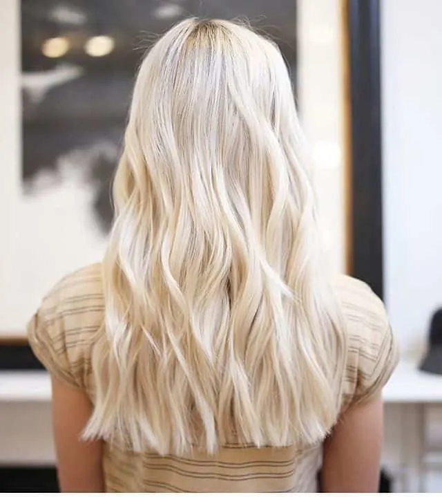 light blonde wavy hair
