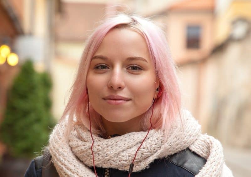 light cotton candy hair color for pale skin