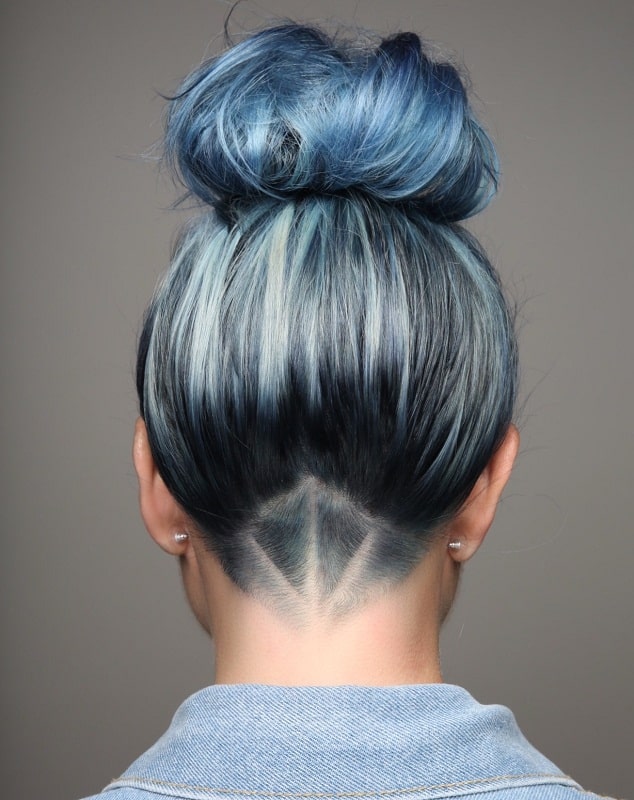 light denim blue hair