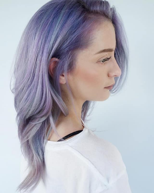 light purple silver hair