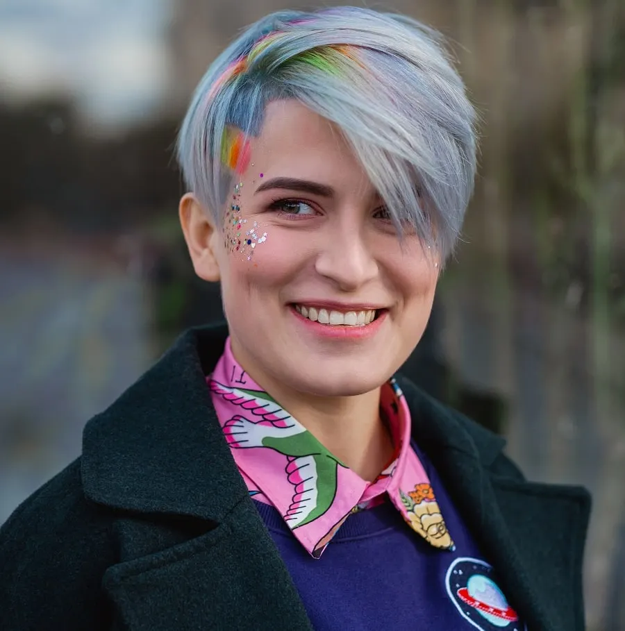 light silver blue hair