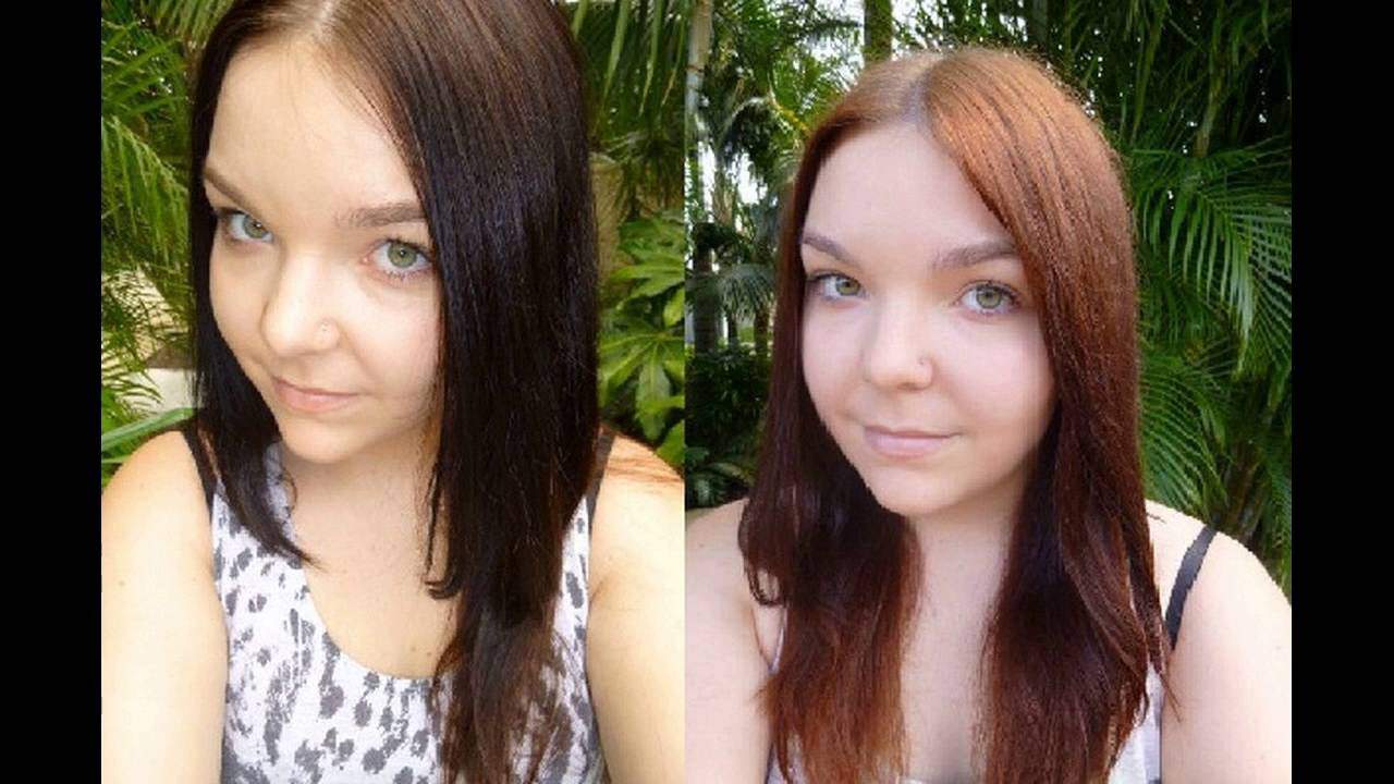 hair lightening using hydrogen peroxide - before and after