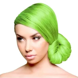 lime green hair