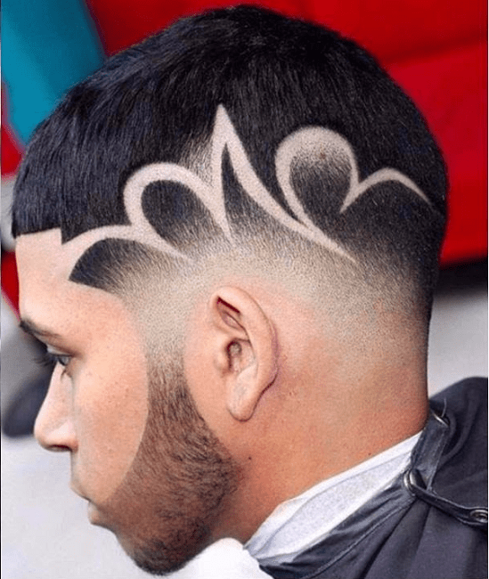 line designs haircut for women