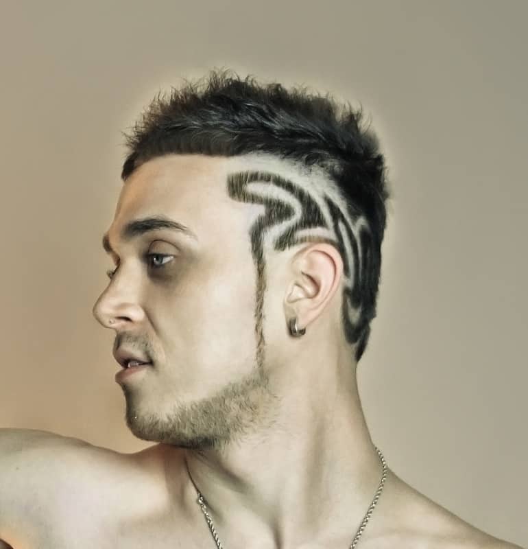 91 Creative Men's Haircut Designs With Lines and Patterns