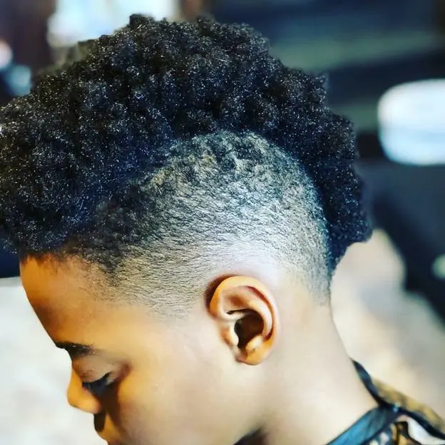 curly mohawk haircut for little black boys