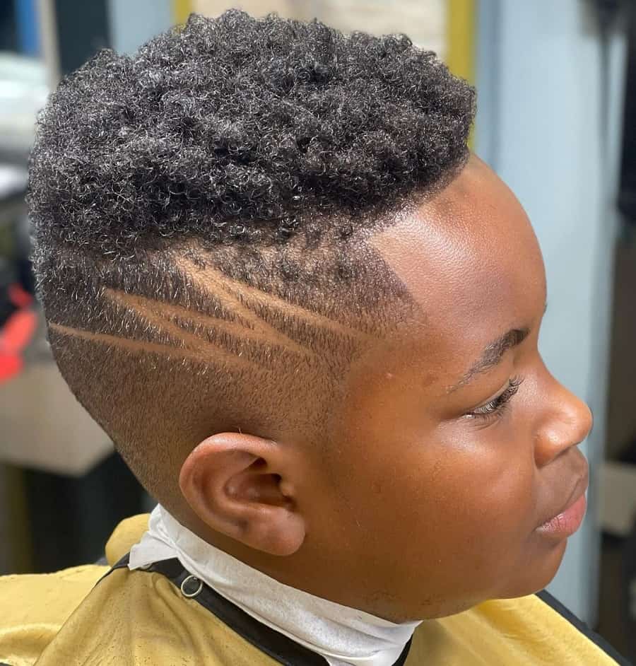little black boys haircut with fade