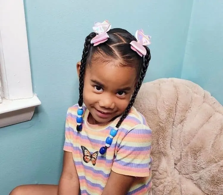 40 Beaded Cornrows Hairstyles for Kids and Tweens in 2023 - Coils and Glory