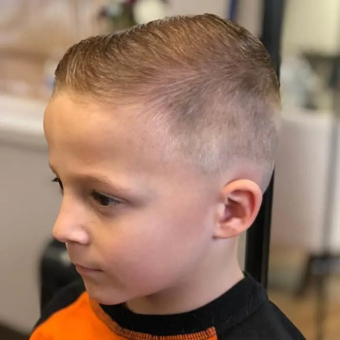 Comb-Over with High Fade for Little Boys