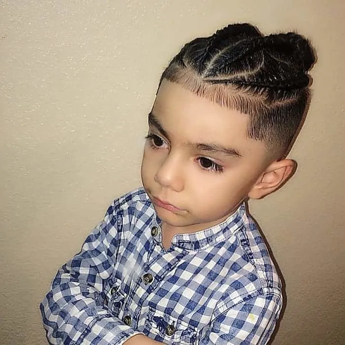 cornrow with fade for little boys