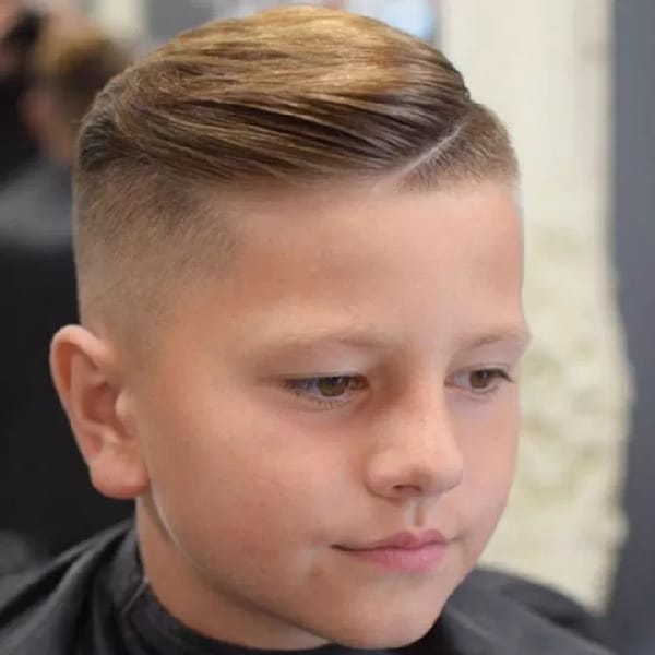 side swept haircut for little boy