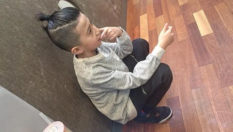 man bun for little boys