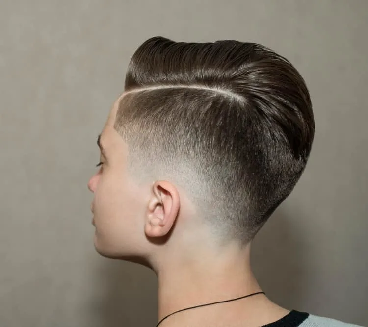 little boy straight haircut with fade
