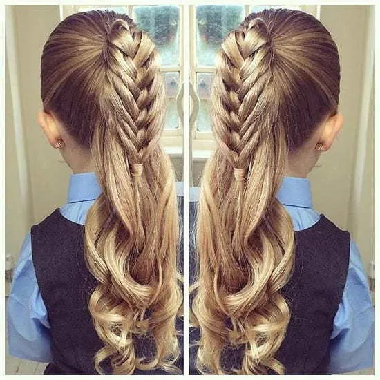 Braided Ponytail for Little Girl