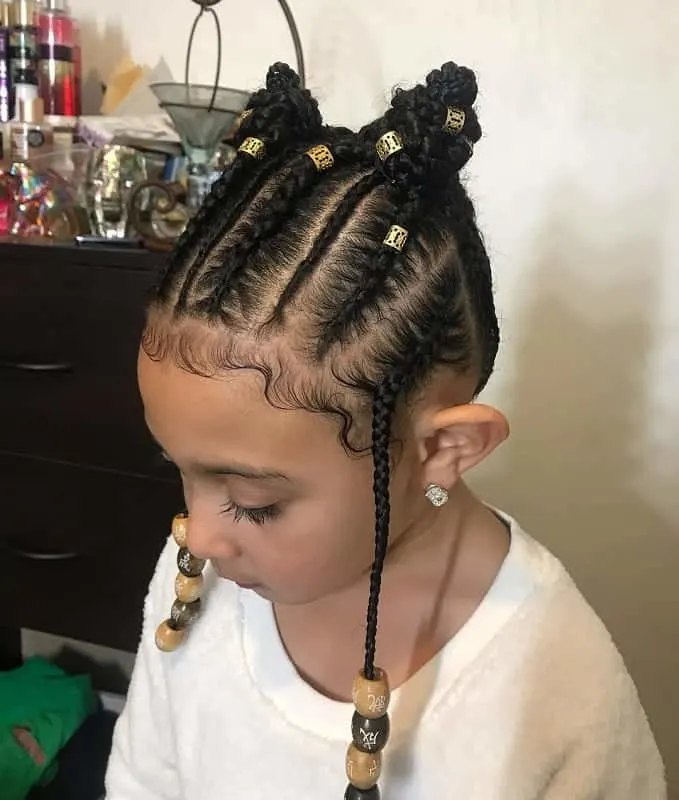 little girl hairstyles with beads 
