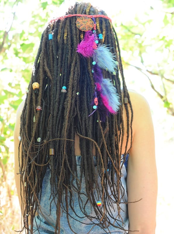 little girl's dreads with beads