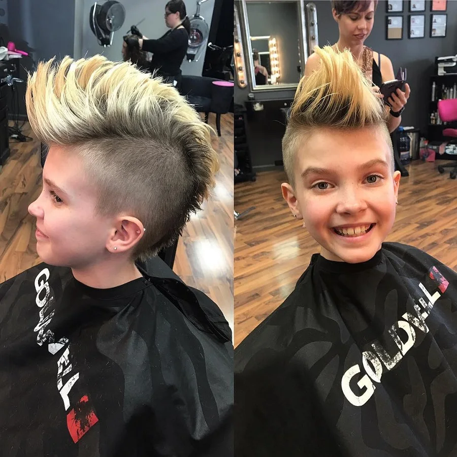 little girl mohawk with shaved sides