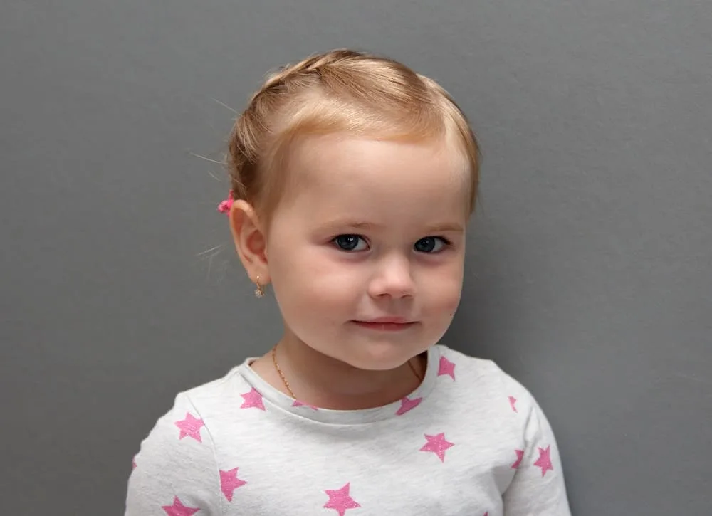 little girl's short hairstyle