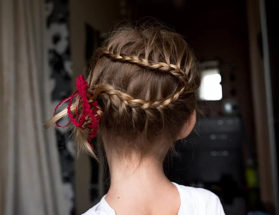 little girls updo style for wedding