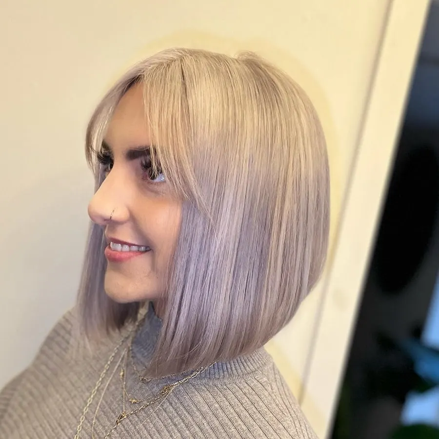 long a-line bob with bangs
