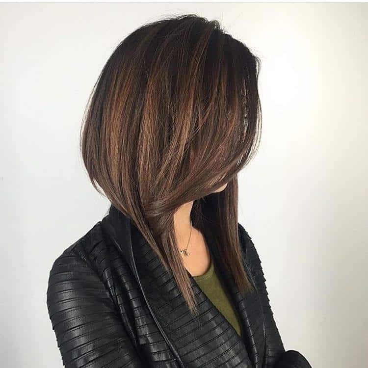 a-line lob hairstyle for women