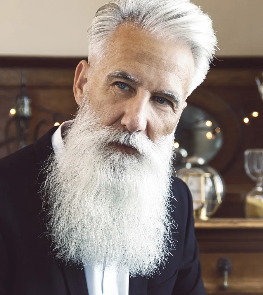 long beard style for men over 60