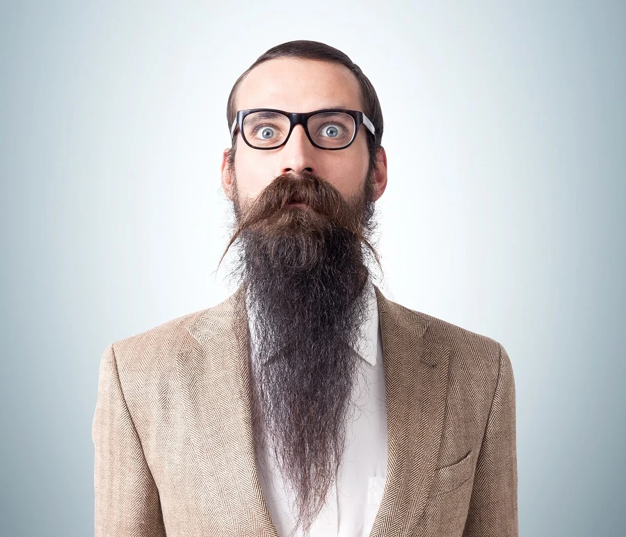 long beard style for round faces