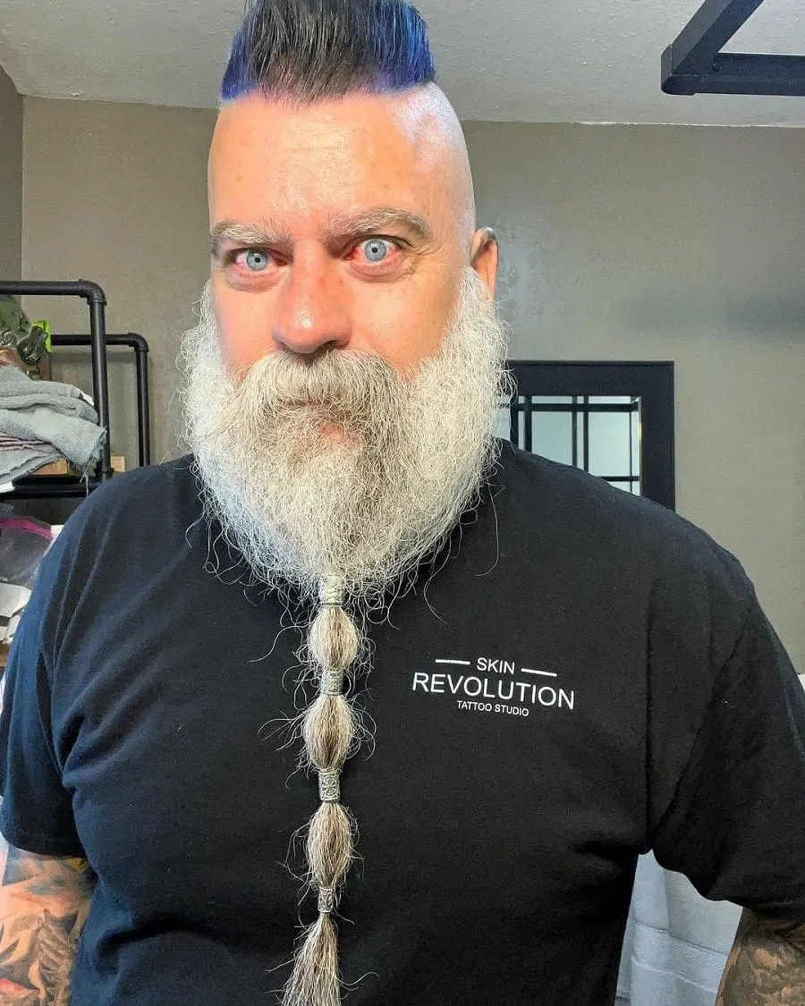 long beard with beads