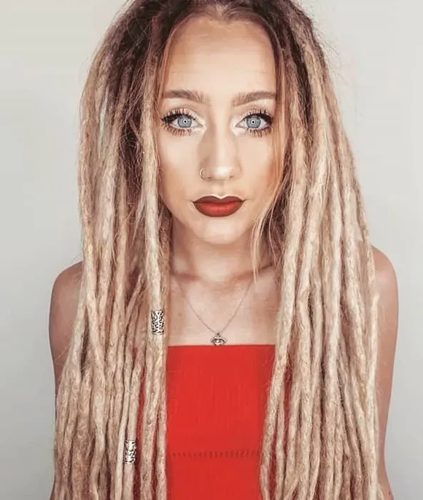 long blonde dreads for women