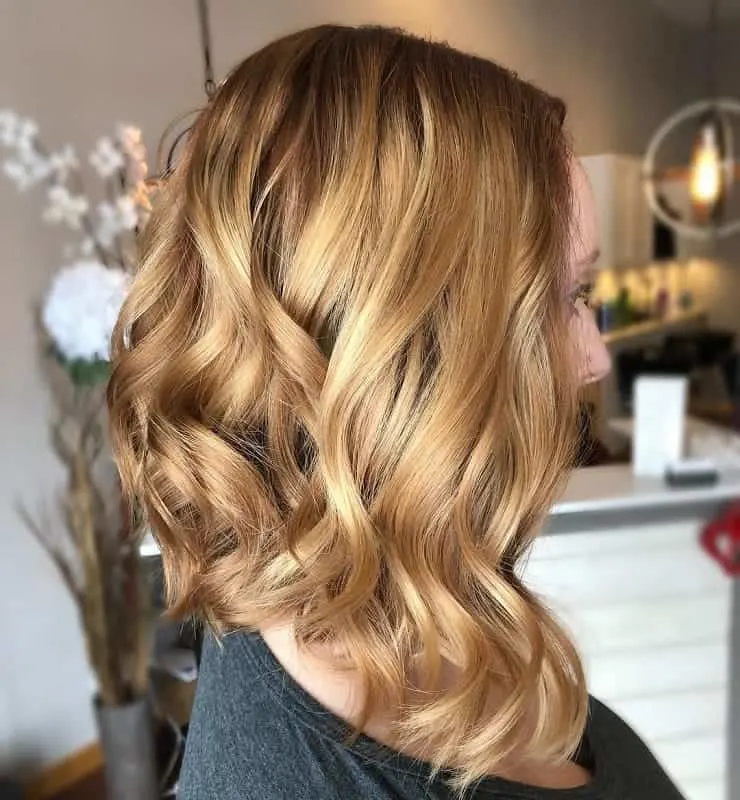 Long Blonde Inverted Bob