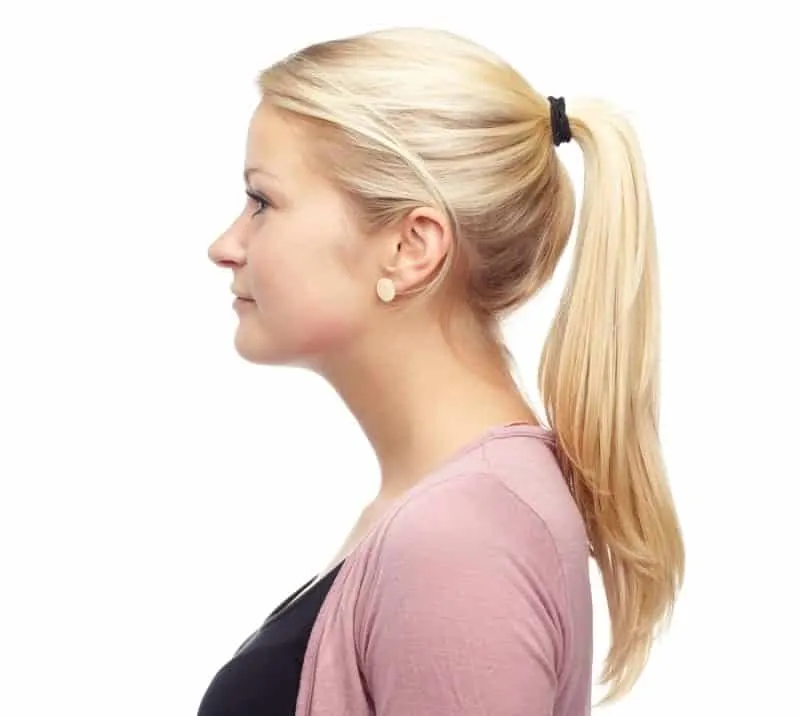 long blonde ponytail