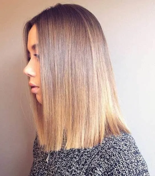 long bob balayage for women