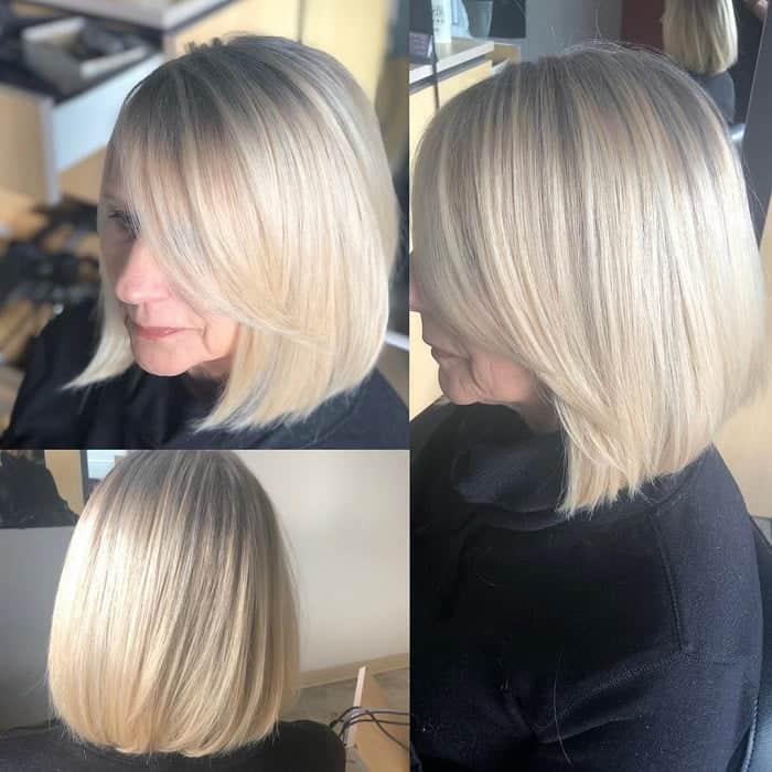 layered bobs for older ladies