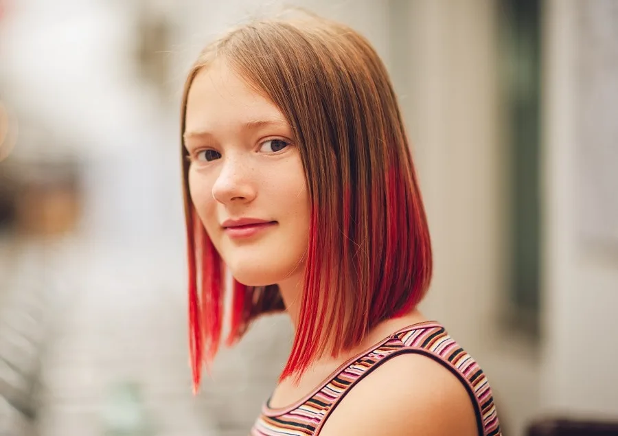 long bob hairstyle for high school